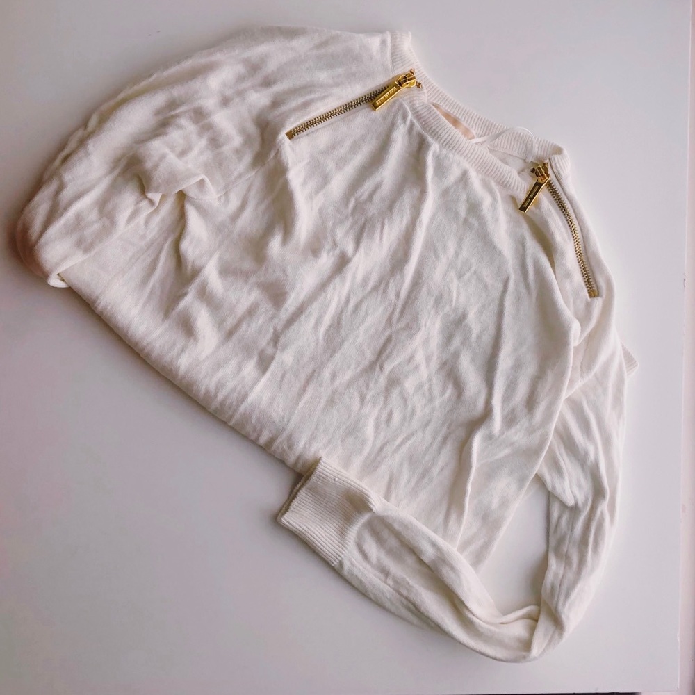 MICHAEL KORS sweater gold zippers small